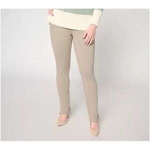 Belle by Kim Gravel Petite Ponte Slim Cigarette Pant with Slits Vintage, P10 #8*
